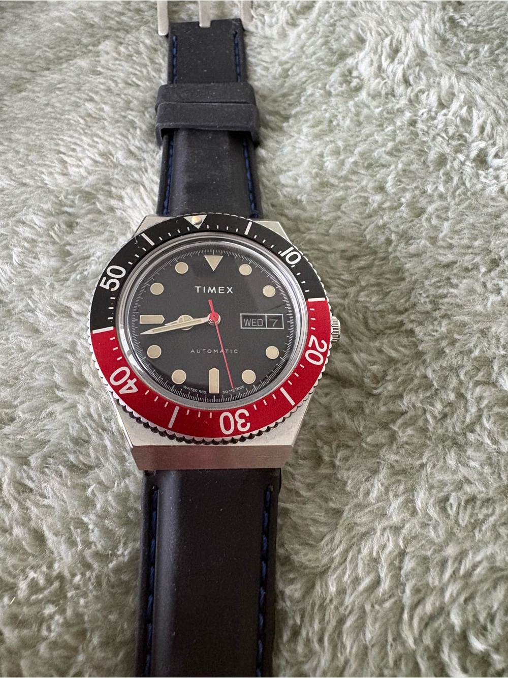 Timex Men's Black and Red Automatic Dive Watch